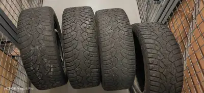 4 Steel rims 16" with winter tire (205/ 55/ R16) used for 3 winter