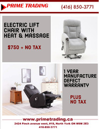 Lift chair **$750 + NO TAX** Lift assist chair with heat &Massag