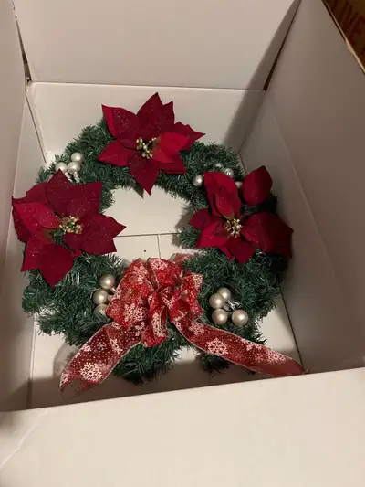 24” beautiful Christmas wreath, View more