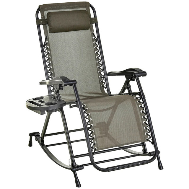 Outsunny 2 in 1 Adjustable Zero Gravity Reclining Lounge Chair G in Other in Oshawa / Durham Region