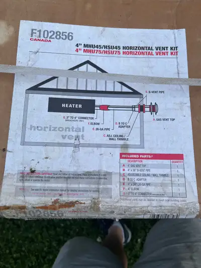 4” horizontal vent kit new in box , View more