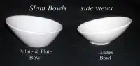 SLANT-BOWLS  6” for people or pets, china/porcelain