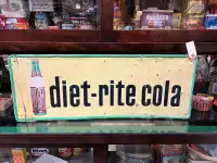 Metal Diet Rite cola sign