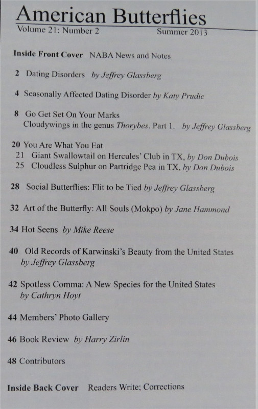 American Butterflies Volume 21: Number 2 Summer 2013 in Magazines in Bridgewater - Image 3