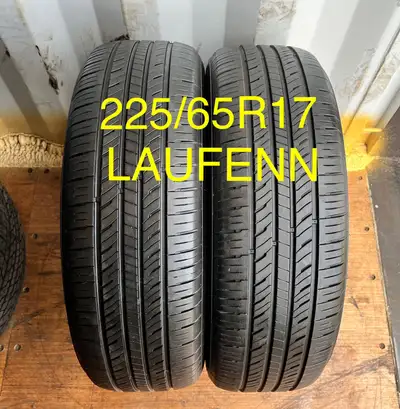 ( 2 Tires ) 225/65R17 Laufenn G Fit AS ** NO INSTALL SERVICE ** I DO NOT OFFER INSTALLATION ** 2 USE...