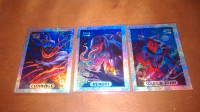 3 Marvel Masterpieces Silver Holofoil Cards