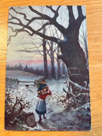 Vintage Postcard “Mistletoe Gatherers”, View more