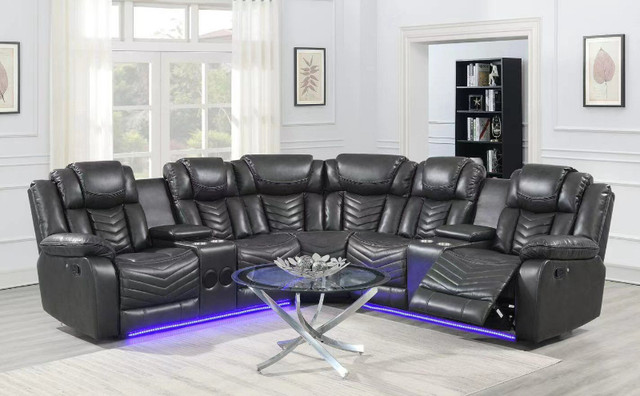 Brand New Pure Leather Recliner Sofa Set FREE Delivery in Couches & Futons in Kingston - Image 3