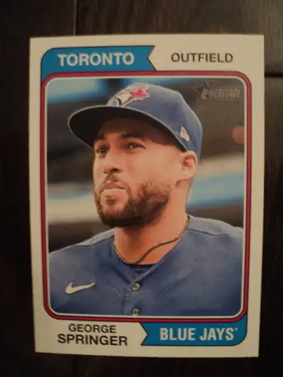 Awesome Heritage card of Toronto Blue Jays fan favourite George Springer! Please click on vendor ads...