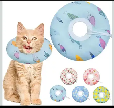 This Seyezo cat recovery collar is designed to prevent your feline friend from licking or scratching...