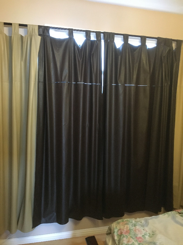 FOUX LEATHER CURTAINS in Home Décor & Accents in Winnipeg - Image 2