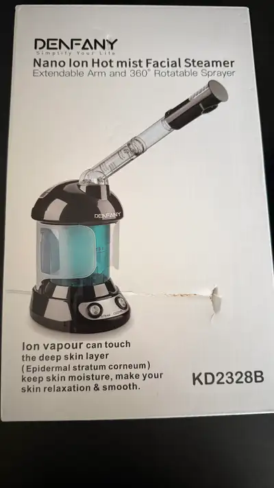 This DENFANY Nano Ion Hot Mist Facial Steamer features an extendable arm and 360° rotatable sprayer...