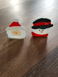 Partylite Santa and Snowman Tealight Pair