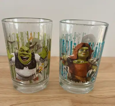 Shrek and Fiona Glasses, View more