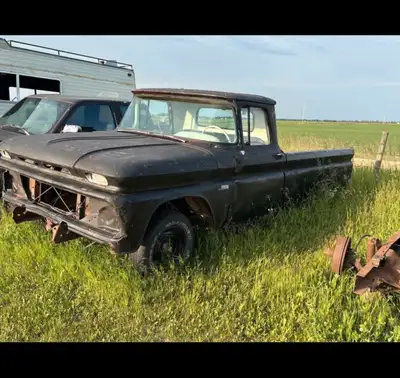 1963 GMC 1/2 ton long box. Parts truck no engine. $1200 and extra red cab for $350