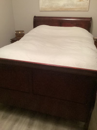 DOUBLE SLEIGH BED and DRESSER