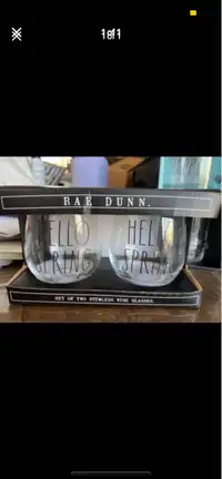 Rae Dunn Stemless Wine Glasses 