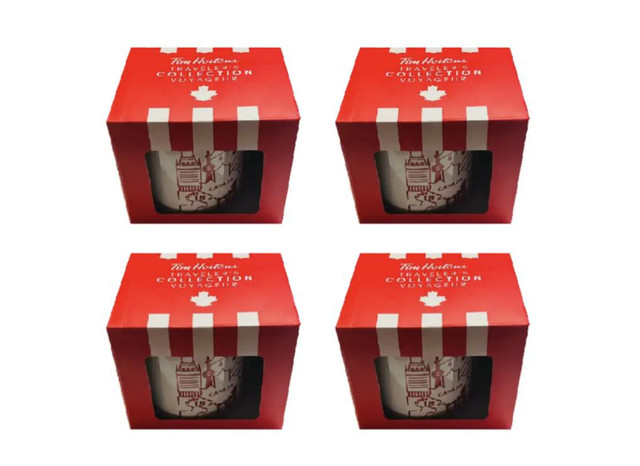 TIM HORTONS ~ 2019 Boxed Traveler's Collection Mugs ~ NEW x4 in Arts & Collectibles in Oakville / Halton Region