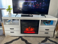 Fire place tv stand 