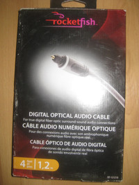 Rocketfish 4 ft. Digital Optical Audio Cable. TosLink. Connect