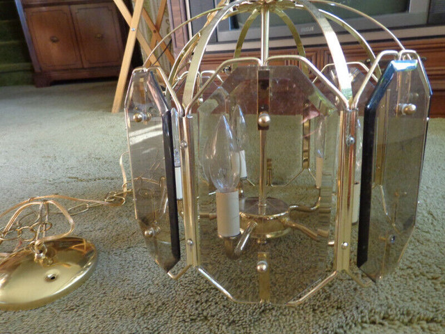 NEW ! RETRO   BEVELLED GLASS CHANDELIER in Electrical in Guelph - Image 2