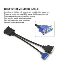 DMS 59 pin to VGA Female Dual HD Extension Cable Adapter 