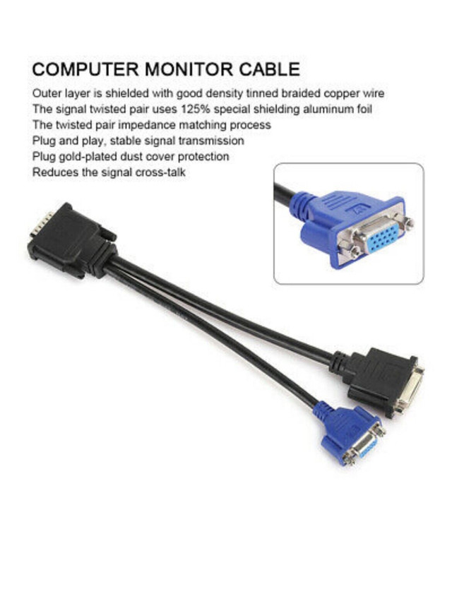 DMS 59 pin to VGA Female Dual HD Extension Cable Adapter  in Cables & Connectors in North Bay