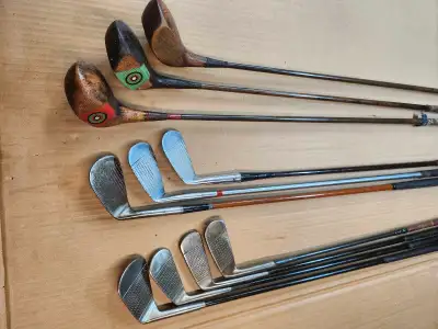 Vintage Golf Clubs and Bag, View more
