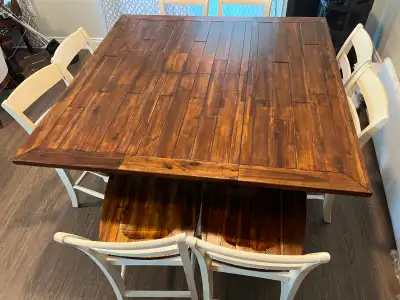 WOODEN 8-CHAIRS DINNING TABLE, View more