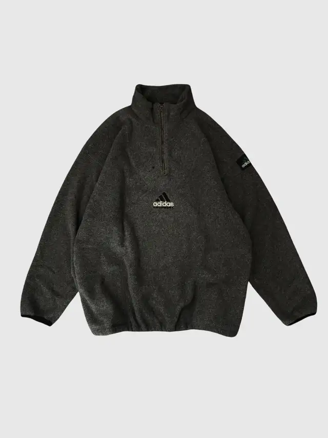 Vintage x 90s Adidas EQT Fleece Polartec Quarter Zip Pullov in Men's in City of Toronto - Image 4