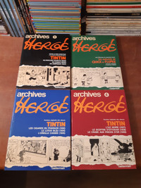 Tintin Archives Hergé Bandes dessinées BD Lot de 4 tomes 