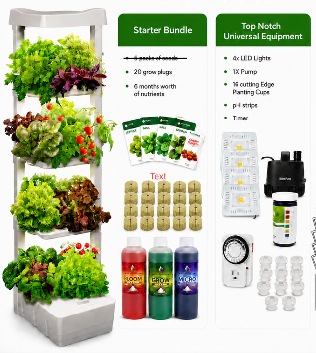Indoor Hydroponics Garden - 4 Tier Eden Tower by Hope Innovation in Other in Calgary - Image 4