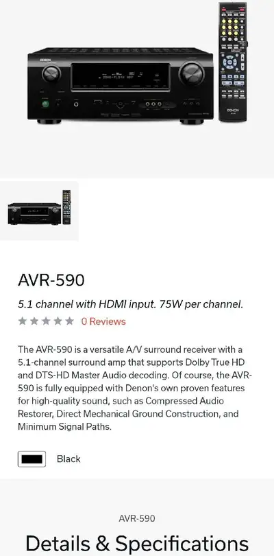 Denon avr-590 for parts, View more
