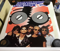 40 ins by 16 ins Rolling Stones steel wheels 1989 concert poster