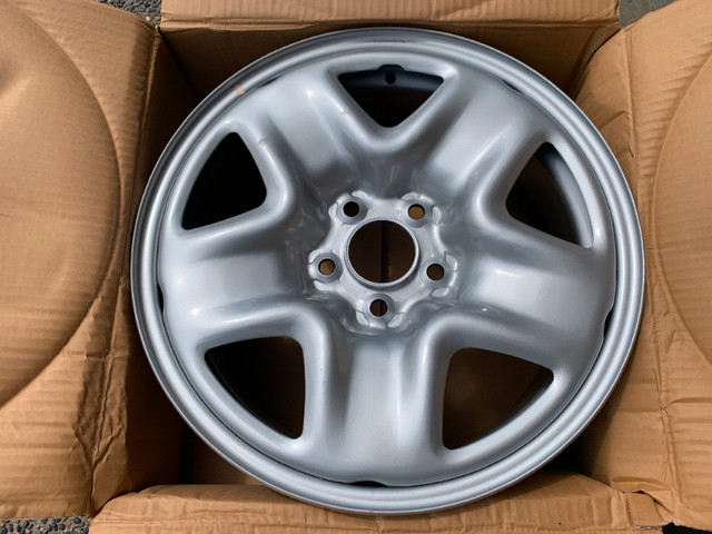 Set of Brand New OEM factory 17X7" Silver steel rims Mazda CX5 in Tires & Rims in Delta/Surrey/Langley