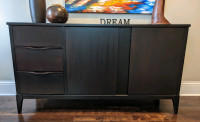 Vintage Sideboard - mid century modern walnut credenza 