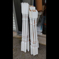 Stairway Balusters (Oak spindles, painted white)