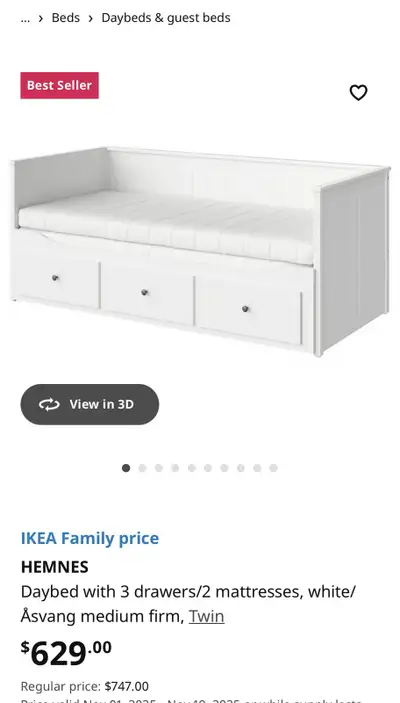 • Lit HEMNES IKEA – avec tiroirs et matelas comme neuf ❗️, View more