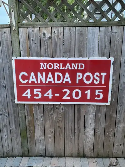 VINTAGE NORLAND CANADA POST SIGN $125, View more