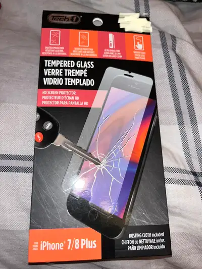 Brand new IPhone 7/8 plus 2 for 5$ tempered glass