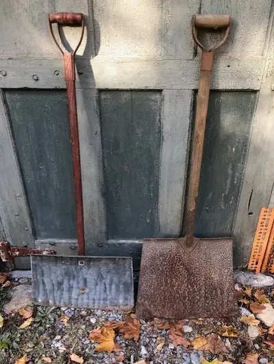 Vintage Metal Snow Shovels, View more