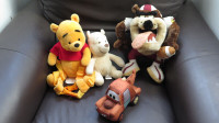 Peluches Winnie the Pooh, Taz, Tow Mater (Cars) Disney Looney Tu