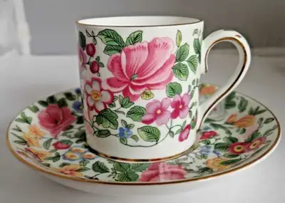 Vintage Floral Cup and Saucer , View more
