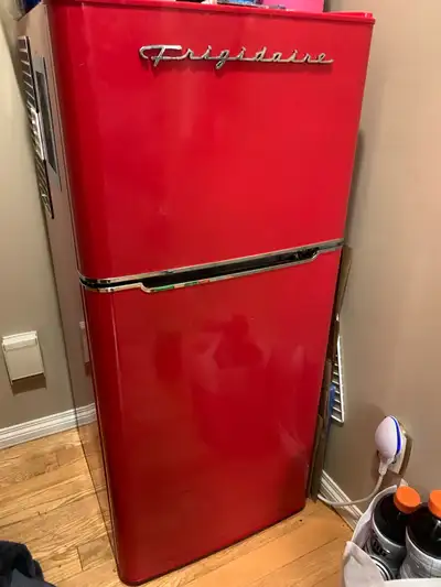 4.5cu ft small Red Frigidaire Fridge/Freezer 19”x20”x42”, View more