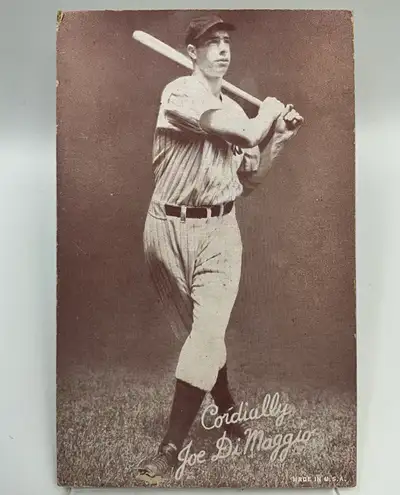 1939 Exhibits Salutation “Cordially” Joe Di Maggio Print, View more