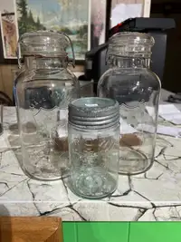 Vintage crown mason jar