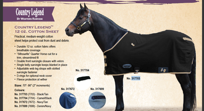 New Stable Blanket, 80", durable 12 oz breathable cotton, View more