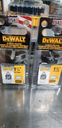 Dewalt bi-métal holesaw, scie emporte-pièce 1 1/4' et 1 1/8