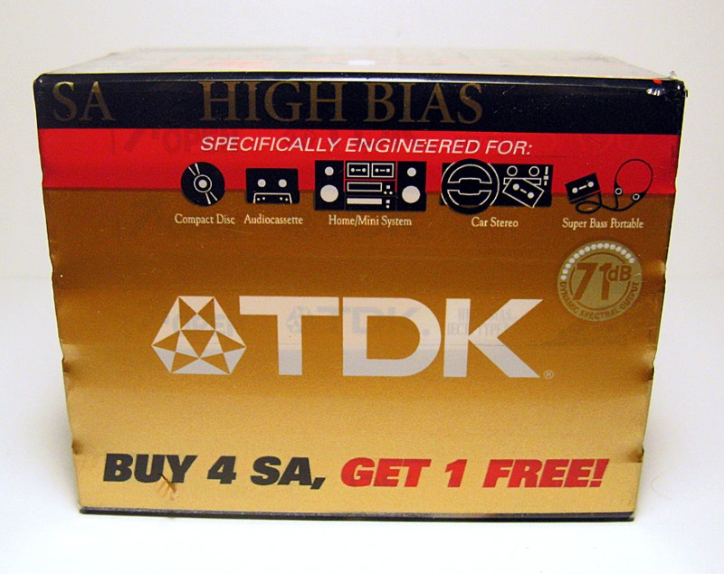 TDK SA 90 High Bias Type II Cassette Tape Sealed 5pack CDs, DVDs