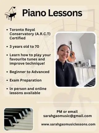 Hi there, Offering piano lessons. I teach anyone from beginner to advanced. If you're looking to lea...